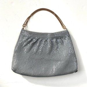VTG Metal Mesh Evening Purse Handbag Creative Designs of Italy Gray Hong Kong